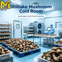 Serre de culture de champignons sur mesure, conçue pour la culture et le stockage de champignons shiitake en intérieur.