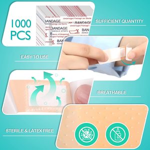 Factory direct sales of household and daily-use PE <b>waterproof</b> and breathable bandages for hemostasis, wound care, and - Product Image 3