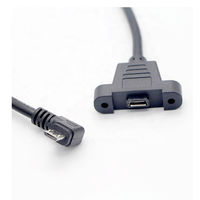 0,3 m Micro B Typ C Mini USB 5Pin Buchse zu Stecker 90 Grad Winkel Micro USB-C Extension Panel Mount Kabel