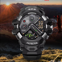 Jam Tangan Pintar GPS Tahan Air 30m dengan Kompas, Altimeter, Barometer, Layar AMOLED, Android, Alarm Darurat SOS, Lampu Berkedip, dan Pelacak Tidur