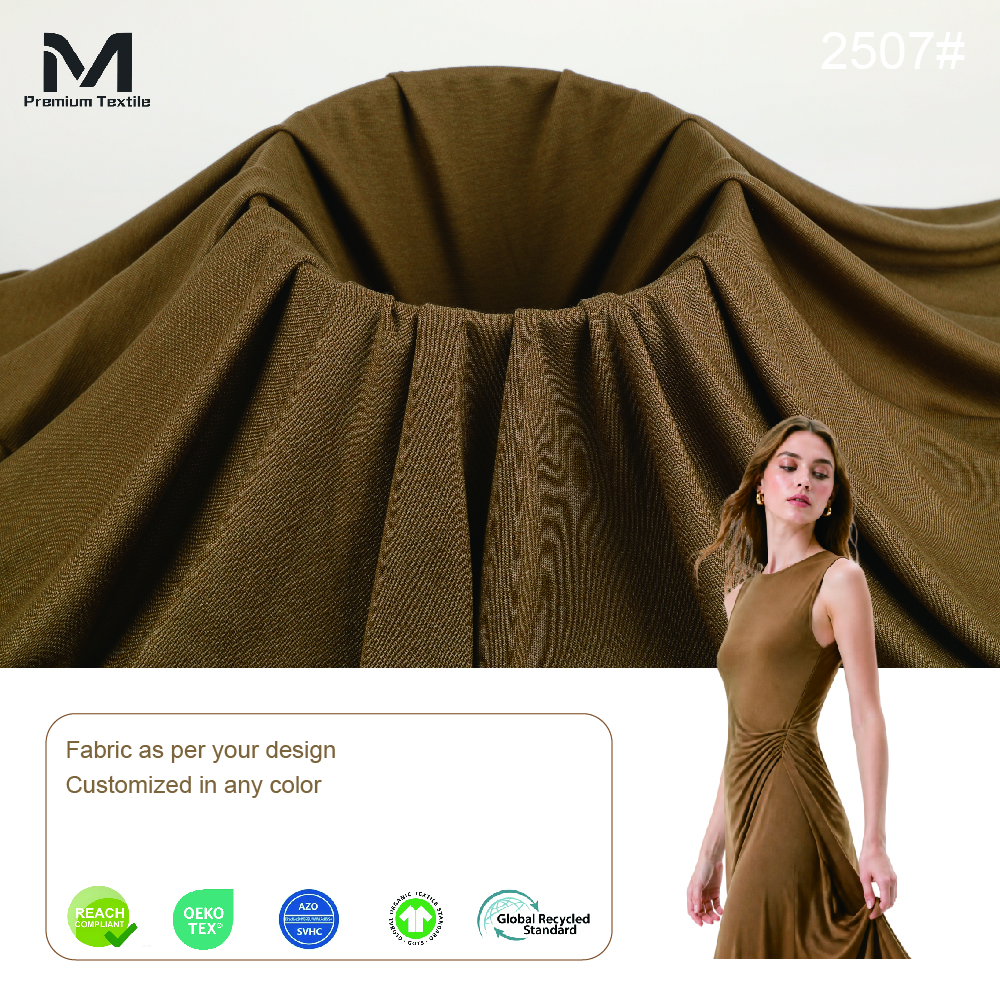 Elite Modern Luxury Lyocell Woolen Jersey Fabric For High Quality Yoga Wear And Sophisticated Contemporary Boutique Style 2507#