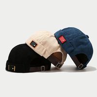 Gorro de Marinero Ajustable para Hombre y Mujer, Gorra Retro sin Visera, Gorro Docker de Color Sólido, Estilo Hip Hop