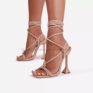 Large Size 40-43 European and American Fashion New Peep-toe Women's Stiletto <b>Sandals</b> - Product Image 2