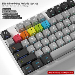 Teclas Retroiluminadas RGB para Juegos, PBT+PC OEM Cherry Height, 128 Teclas |   Sublimación de Tinta de 5 Lados Personalizable, Venta al por Mayor Directa de Fábrica - Product Image 1