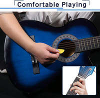 Wholesale 38 Inch Customized EQ Guitar Colorful Linden Factory OEM Professional Cheap Acoustic Electric Guitars