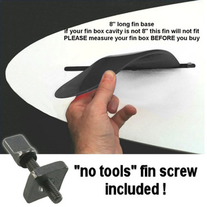 Aleta de cola grande de 4.6 pulgadas de TUP suave para tabla de SUP con placa de equilibrio para dividir el agua, aleta de cola para tabla de surf para surfear en aguas poco profundas - Product Image 3