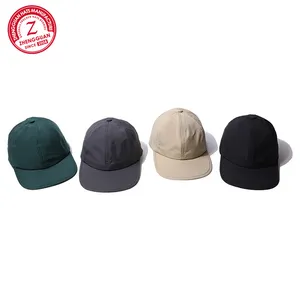 Custom Nylon Waterproof Quick Dry Sport Camp Cap Men's Running Snapback 5 Panel Hat Cap With Pocket