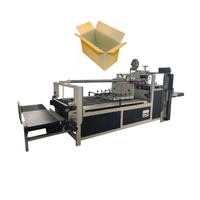 Dossier en carton ondulé semi-automatique ZH-BZD Gluer alimentation manuelle collage à haute efficacité