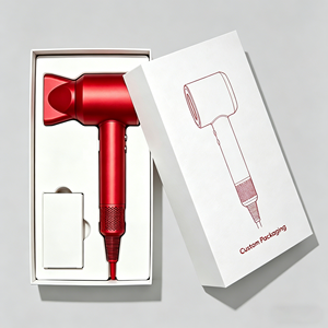 Customised Logo Hair Dryer Packaging <b>Box</b> Rigid Cardboard Lid Base Gift <b>Box</b> Eco Friendly Recyclable Art <b>Paper</b> <b>Box</b> for Hair Dryer - Product Image 1