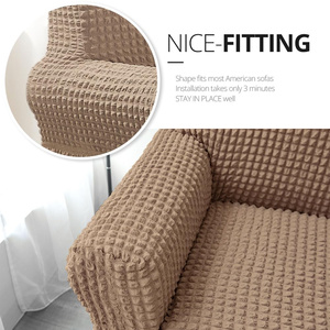 Light-Luxury Fabric <b>Sofa</b> Cover Full-Wrap Bubble-Gauze Solid Color All-Season Universal Global <b>Sofa</b> <b>Slipcover</b> - Product Image 3