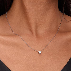 9 Uds collares chapados en plata mujeres amor corazón CZ círculo colgante Simple perla satélite cadena collar conjunto de joyería ajustable - Product Image 2