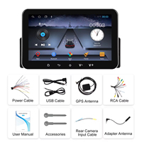 Radio de coche Android Podofo 2+32G de un solo DIN, pantalla IPS de 7 pulgadas, Carplay/Android Auto inalámbrico, GPS/WIFI/FM/USB/BT/EQ, entrega rápida