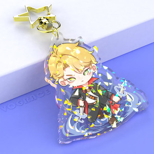 Vograce all'ingrosso Double Sided personalizza portachiavi olografico trasparente portachiavi acrilico di lusso - Product Image 3