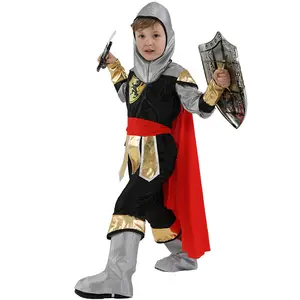 儿童 Cosplay 服装男孩士兵万圣节派对勇士骑士服装