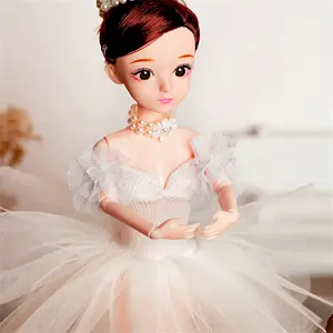 かなり素敵な女の赤ちゃん人形カラフルなバレエ妖精のおもちゃの女の子ミニDIYおもちゃ