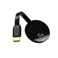 Adaptador Inalámbrico Miracast 4K para HDTV con WiFi, Compatible con Airplay, DLNA y Miracast para Smartphone, iPad, PC, CPU de Cuatro Núcleos, Decodificador
