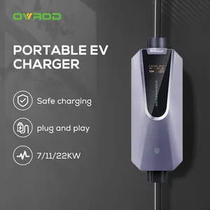 Ovrod 22Kw Portable Electric Car Charger Type 2 Level 2 Ev Charger Ac 22 Kw Ev Car Charge Type2 For Ac Ev Charger Station