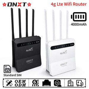 DNXT 4g router LTE Cat4 2.4GHz 4g wifi router with sim 4000mAh 300Mbps hotspot router 1WAN/4LAN Type-C modem router Work Use - Product Image 1