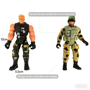 Figurines d'<span class=keywords><strong>action</strong></span> militaires, lot de 6, modèles de soldats de 10 cm, articulés, poupées de police, équipe <span class=keywords><strong>SWAT</strong></span>, jouets décoratifs pour enfants - Product Image 3