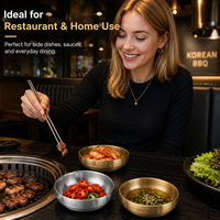 Bol à riz, soupe et nouilles isotherme personnalisé en acier inoxydable 304 à double paroi, style coréen, écologique, poli or