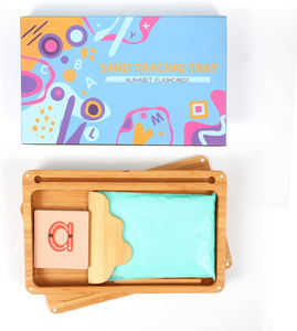 Plateau de sable Montessori en bois, jeu éducatif sensoriel pour enfants, ensemble d'activités, bac à sable, jouets sensoriels pour jeux sensoriels - Product Image 5