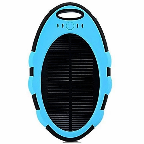 Waterproof Solar Power Bank Charger 5000mAh with Dual USB Ports Rugged Outdoor Portable External Battery for Camping Power Bank