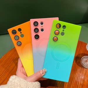 เคสโทรศัพท์มือถือแบบนิ่มชาร์จไร้สายระบบแม่เหล็กสำหรับ <span class=keywords><strong>Samsung</strong></span>, เคสโทรศัพท์มือถือสีพิเศษ S24 S25กาแลคซี่ - Product Image 4