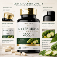 100% Capsules d'extrait de melon amer pur et naturel | 60,90,120 Capsules végétaliennes | Extrait de fruit de melon amer | Sans gluten