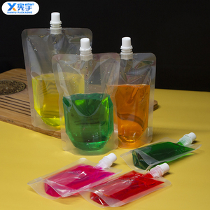 Clear Spout Nozzle Stand up Pouch Reusable Food Grade PET/PE Plastic Smell Proof Bag for Milk Fruit Juice Coffee Tomato Sauce - Product Image 2