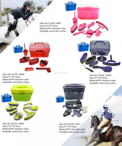 Équipement d'équitation <span class=keywords><strong>brosse</strong></span> à épousseter tête outil de nettoyage de la poussière Kit de toilettage cheval - Product Image 5