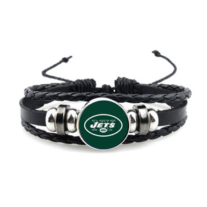 <span class=keywords><strong>NFL</strong></span>メンズ & ウィメンズマルチレイヤーレザーブレスレット32チームアメリカンフットボールリーグオーリンズセインツブレスレット - Product Image 4