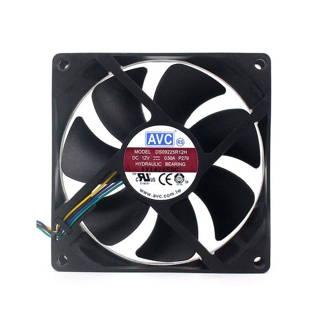 DS09225R12H DC12V 0.50A 92*92*25MM 9225 9.2CM PWM Temperature-controlled High-airflow CPU Chassis Cooling Fan