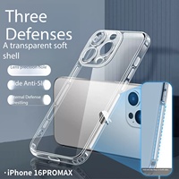 Coque de téléphone compatible avec Apple 17, coque de téléphone iPhone Air, coque transparente en TPU, coque de téléphone Apple 16, coque de téléphone Apple