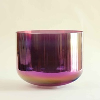 Bol chantant en quartz pour la purification des chakras, la méditation, l'illumination, le Reiki, la thérapie par la respiration et la vibration positive, pour une guérison plus profonde.