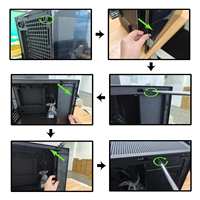 VSDIPLAY Secondary Display Monitor Portable 9.1Inch 462X1920 Black Ips Stretched Bar LCD Monitor for D32 Pc Case Monitoring Temp