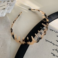 Nouveau bandeau pour cheveux en acétate rétro à imprimé léopard pour femmes, mode lavage du visage