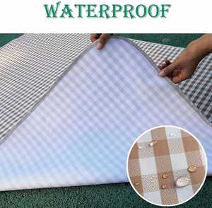 Tapete Plegable de Tela Oxford Impermeable y Reutilizable, Diseño a Cuadros Blanco, 150CM*200CM, Impresión Personalizada, Ligero y Duradero para Exteriores - Product Image 5