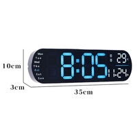 YIZHI Smart Nachtlicht Innentemperatur Große LED-Anzeige Batterie Schreibtisch Wecker Schlafzimmer Home Decor Digitale Wanduhr