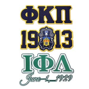 Wholesale Custom Sorority Patches Embroidery Western Patches Iron on <b>Applique</b> Clothing Accessories - Product Image 5