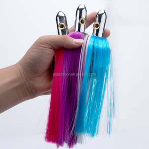 Señuelos <span class=keywords><strong>Iland</strong></span>, Señuelos Ilander Teasers, Señuelo Flasher con Ojos 3D, Cabeza de Latón Cromado, Falda de Nailon, Señuelo de Pesca de Atún de Gran Tamaño, Señuelo de Arrastre con Falda de Mylar - Product Image 4