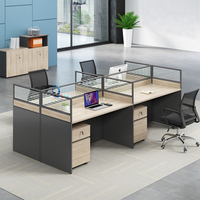 Poste de travail de direction, bureau, cloison de bureau, Table d'ordinateur, poste de travail à 4 voies