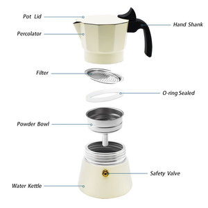 Cafetière à expresso mini 3/6 tasses en acier inoxydable, cafetière à percolateur, cafetière portable de style italien, cafetière à expresso - Product Image 3