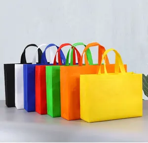 Biodegradable Reusable Non Woven Laminate Gift Shopping Non Woven Bag Shopping Non-woven Fabric Polyester Foldable Shopping Bag