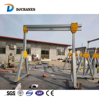 Grue portique portable en aluminium réglable de 10 tonnes avec palan à chaîne électrique/manuel, boîte de vitesses et moteur télécommandé à vendre