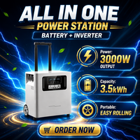 Station d'alimentation solaire portable de haute qualité 2000W 3000W avec batterie au lithium pour la maison, le camping en plein air