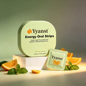 Bandes orales énergétiques 30 unités Orange Agrumes Dissolution rapide Équilibre Relaxation avant le sommeil Nuit Revitalisation quotidienne Marque privée OEM - Product Image 6