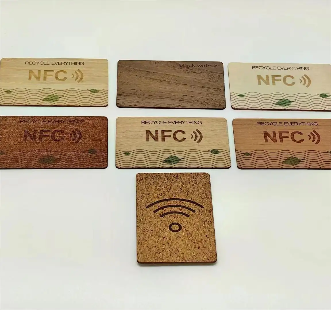 Eco Friendly 13.56mhz Wood Business Smart Card NFC Wood Cards RFID Wood en Business Card