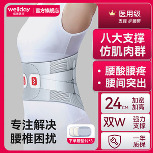Cinturón de Soporte Lumbar Médico WELLDAY de Algodón Unisex para Alivio del Dolor de Cintura y Corrección de Postura - Product Image 4