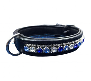 Collares de cuero para perro, de lujo, cristal, zafiro, Diamante Azul - Product Image 1
