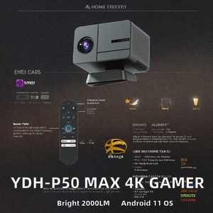 P50 MAX 4K Home Theater Gaming <b>Projector</b> 2000 Lumens 150 Inch <b>Android</b> 11 BT5.0 Auto Zoom Indoor LED Lamp Wholesale H713 - Product Image 2